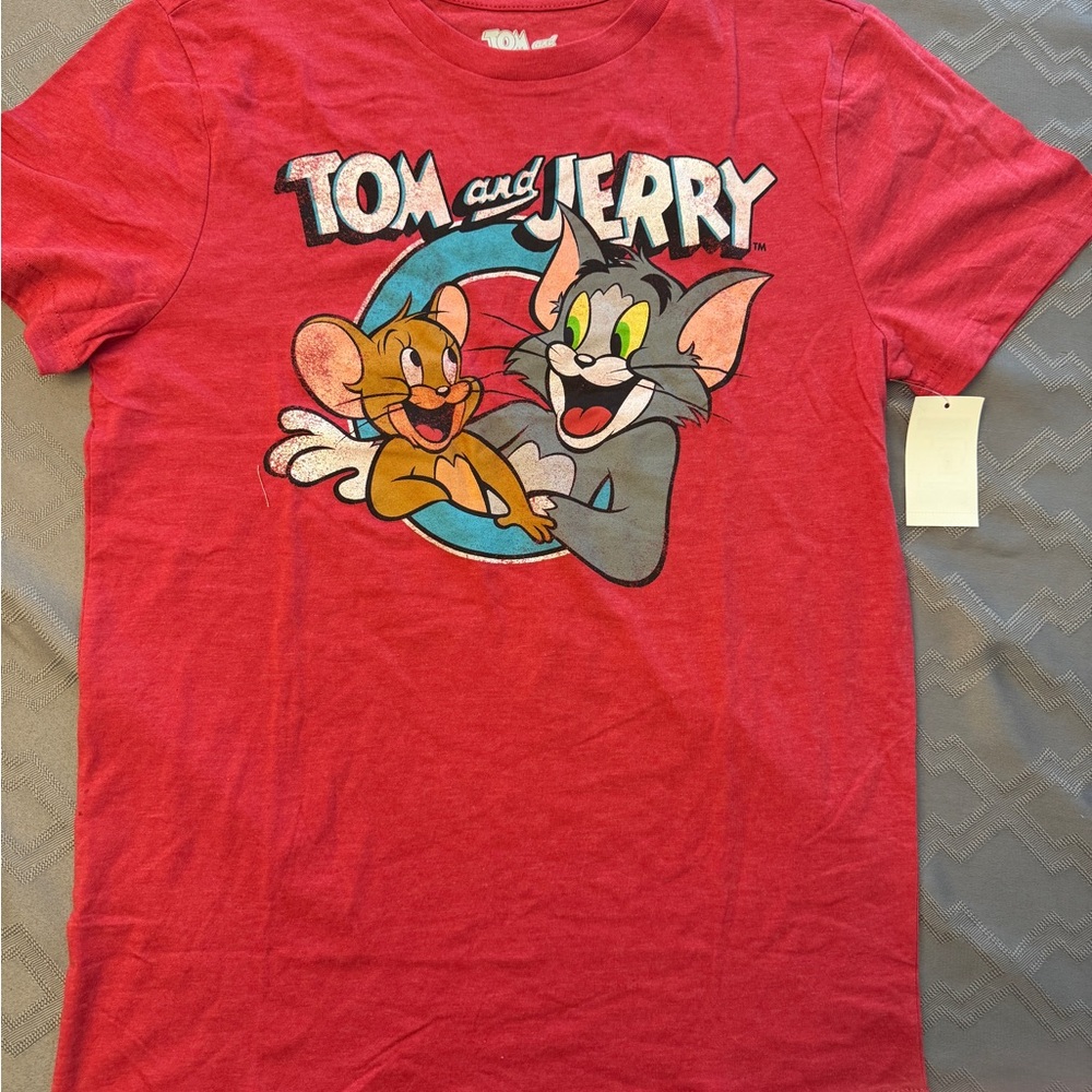 Red Tom and Jerry Graphic T-Shirt
